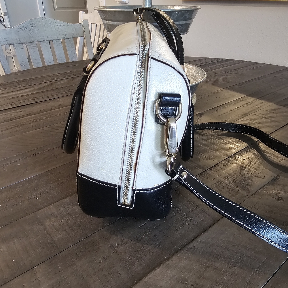 kate spade cream and black satchel bag - Picture 2 of 9